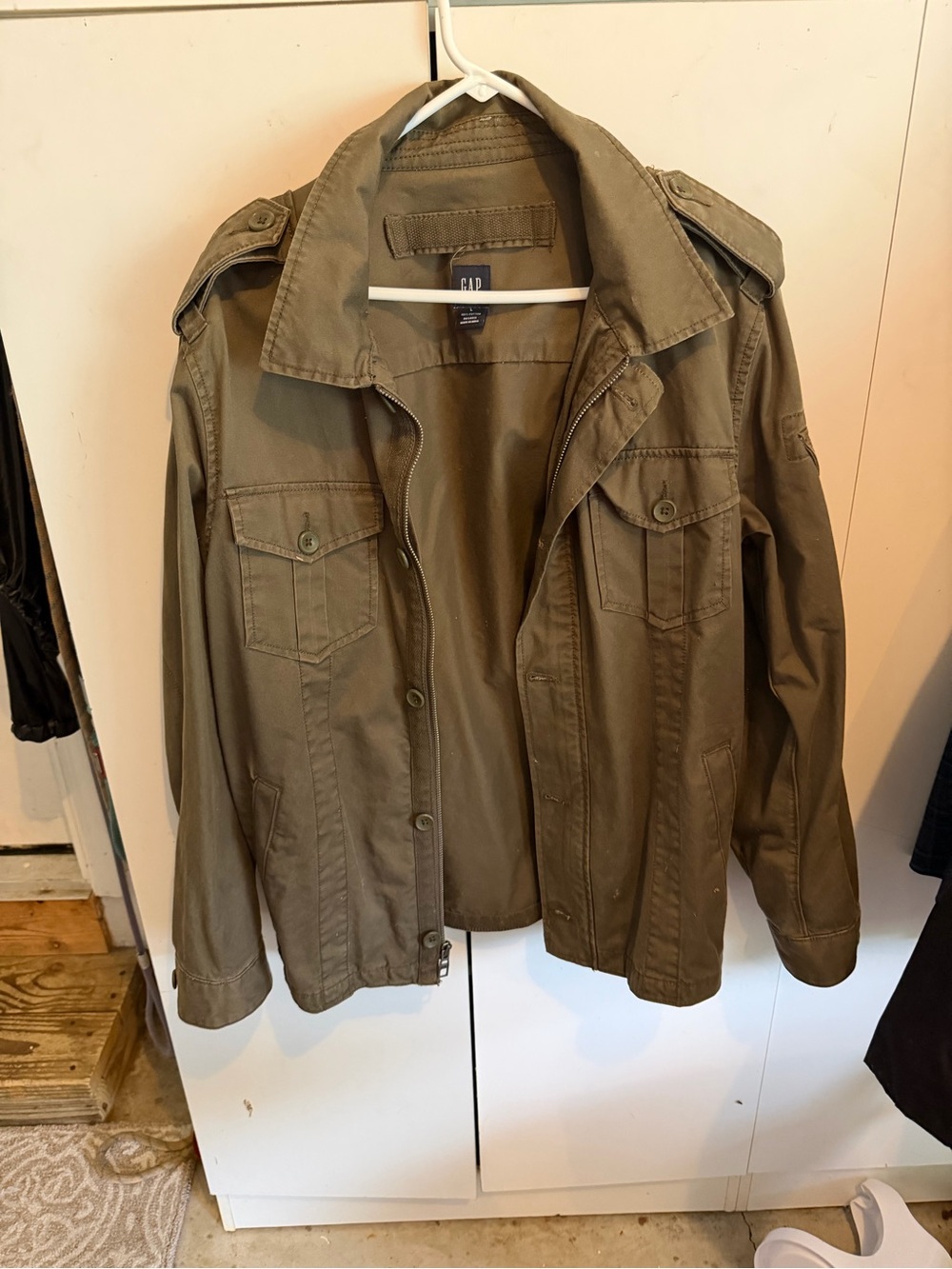 GAP Mens Large Olive Utility Jacket